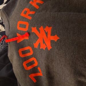 Zoo York Charcoal Hoodie with Vibrant Red Logo